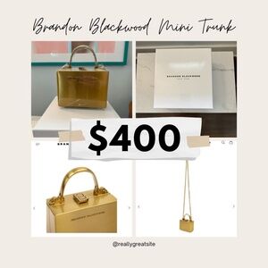 Limited Edition Mini Kendrick Trunk in Gold Stainless Steel with Chain Strap